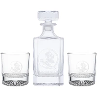 Florida State Seminoles Three-Piece Decanter & Rocks Glasses Set