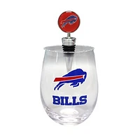 The Memory Company Buffalo Bills 15oz. Stemless Tumbler With Wine Bottle Stopper