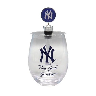 The Memory Company New York Yankees 15oz. Stemless Tumbler With Wine Bottle Stopper