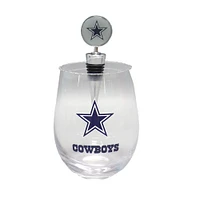 The Memory Company Dallas Cowboys 15oz. Stemless Tumbler With Wine Bottle Stopper