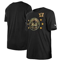 Men's New Era Black York Mets 2024 Armed Forces Day T-Shirt