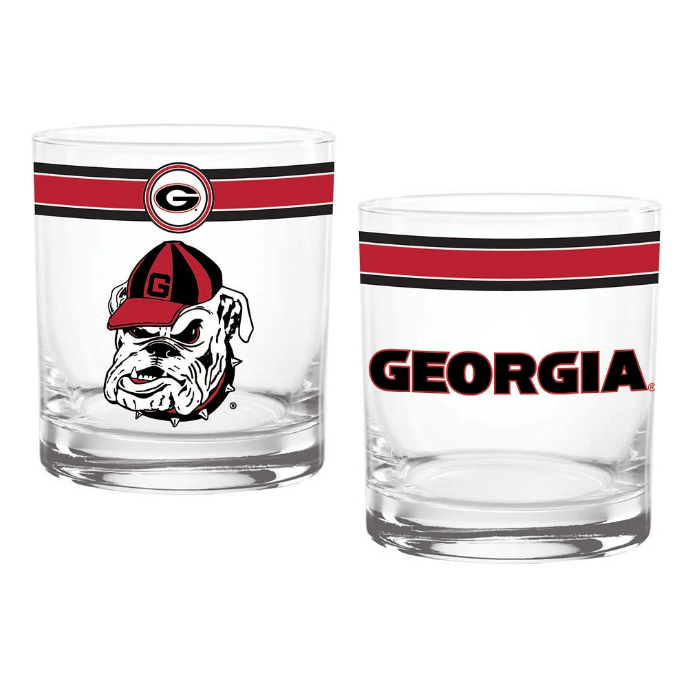 Georgia Bulldogs 14oz. Classic Glass Two-Pack