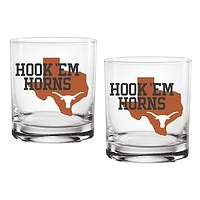 Texas Longhorns Two-Pack 14oz. Hometown Glass Set