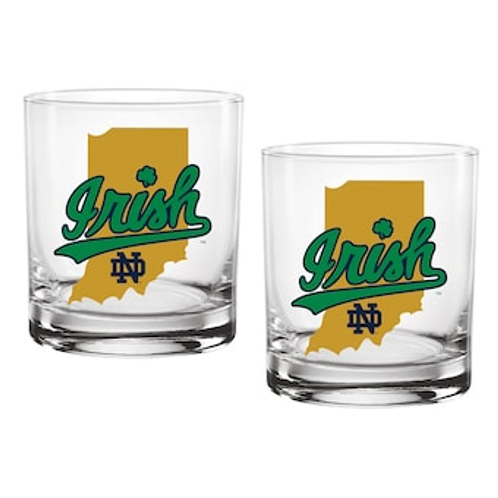 Notre Dame Fighting Irish Two-Pack 14oz. Hometown Glass Set