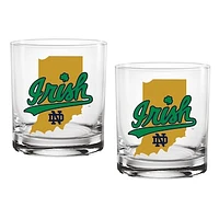 Notre Dame Fighting Irish Two-Pack 14oz. Hometown Glass Set