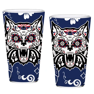 Arizona Wildcats Two-Pack 16oz. Dia De Los Muertos Pint Glass Set