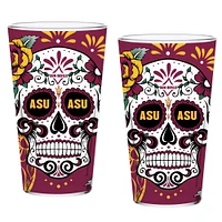 Arizona State Sun Devils Two-Pack 16oz. Dia De Los Muertos Pint Glass Set