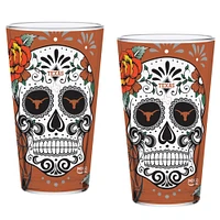 Texas Longhorns Two-Pack 16oz. Dia De Los Muertos Pint Glass Set