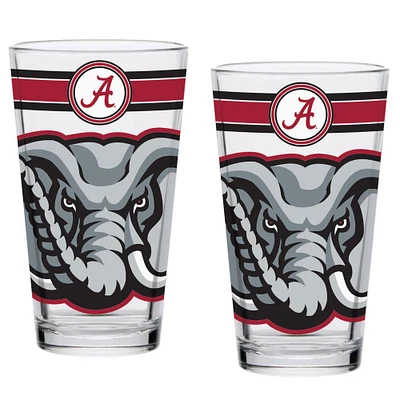 Alabama Crimson Tide 16oz. Classic Pint Glass Two-Pack