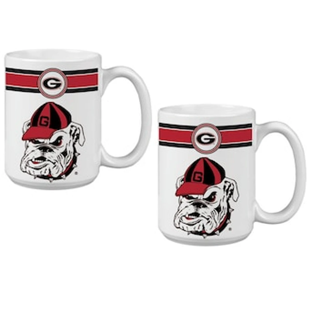 Georgia Bulldogs 15oz. Classic Coffee Mug Two-Pack