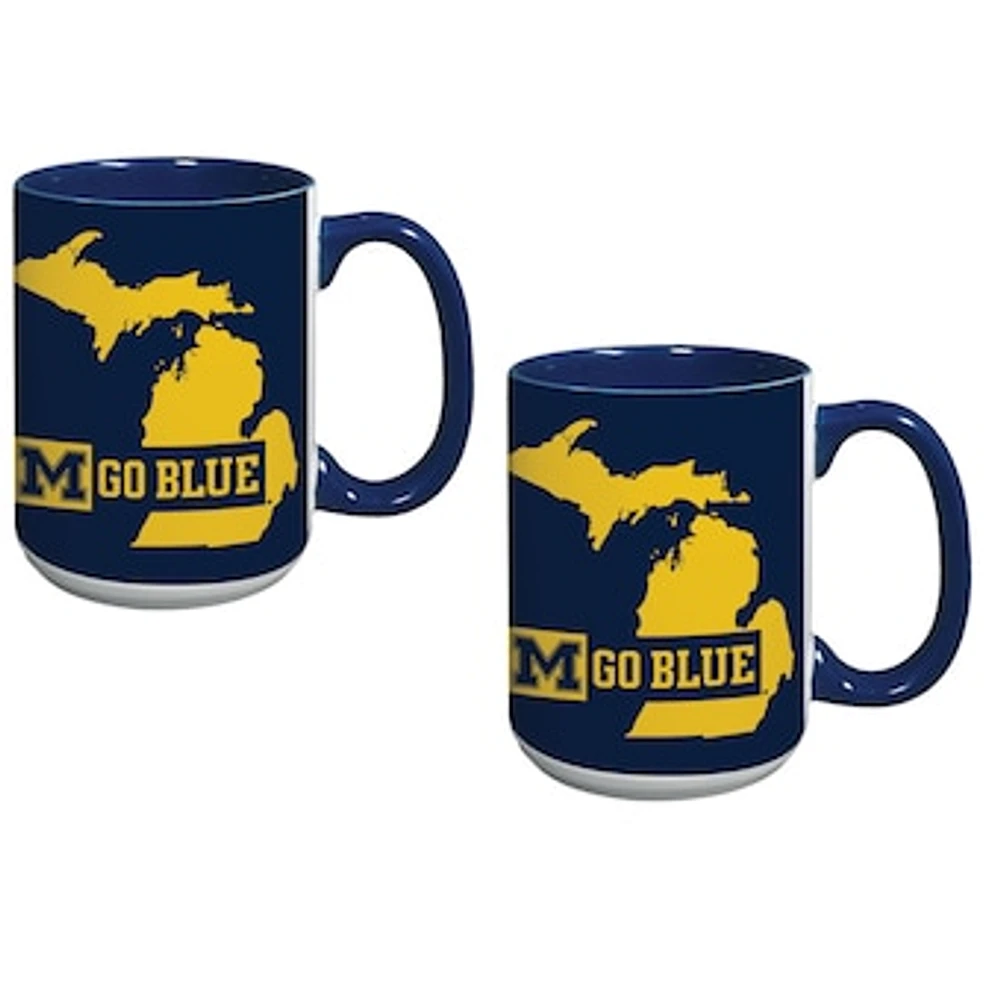 Michigan Wolverines 15oz. Hometown Coffee Mug Two-Pack