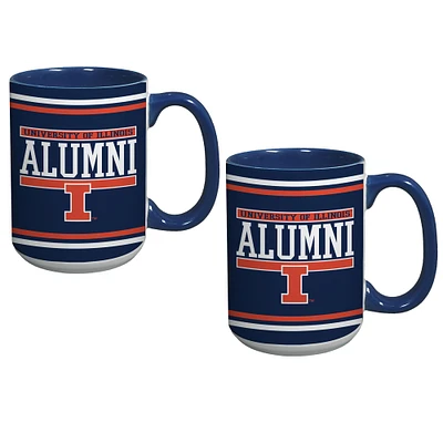 Illinois Fighting Illini Two-Pack Alumni Mug Set