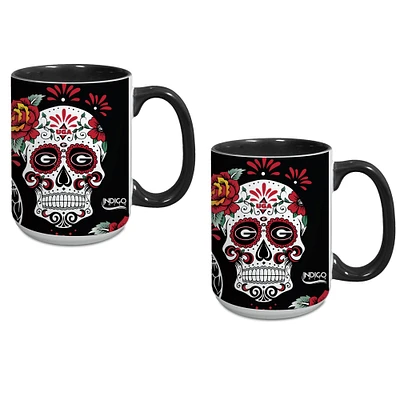 Georgia Bulldogs Two-Pack Dia De Los Muertos Mug Set