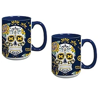 Michigan Wolverines Two-Pack Dia De Los Muertos Mug Set