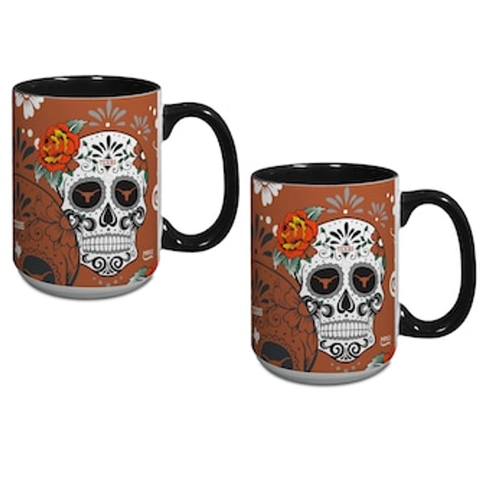 Texas Longhorns Two-Pack Dia De Los Muertos Mug Set