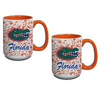 Florida Gators Two-Pack Floral Mug Set