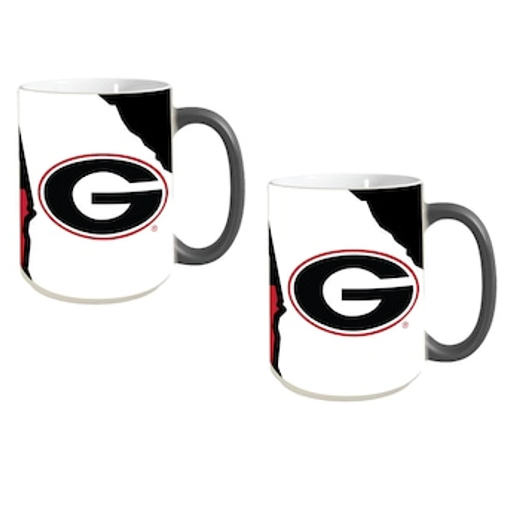 Georgia Bulldogs Two-Pack Reveal Mug Set