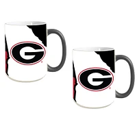 Georgia Bulldogs Two-Pack Reveal Mug Set