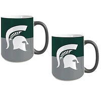 Michigan State Spartans Two-Pack Reveal Mug Set