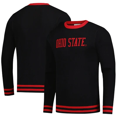 Unisex Uscape Apparel  Black Ohio State Buckeyes Renew Knit Vintage Pullover Sweater