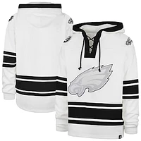 Men's '47  White Philadelphia Eagles After Image Superior Lacer with Hood