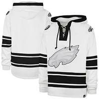 Men's '47  White Philadelphia Eagles After Image Superior Lacer with Hood