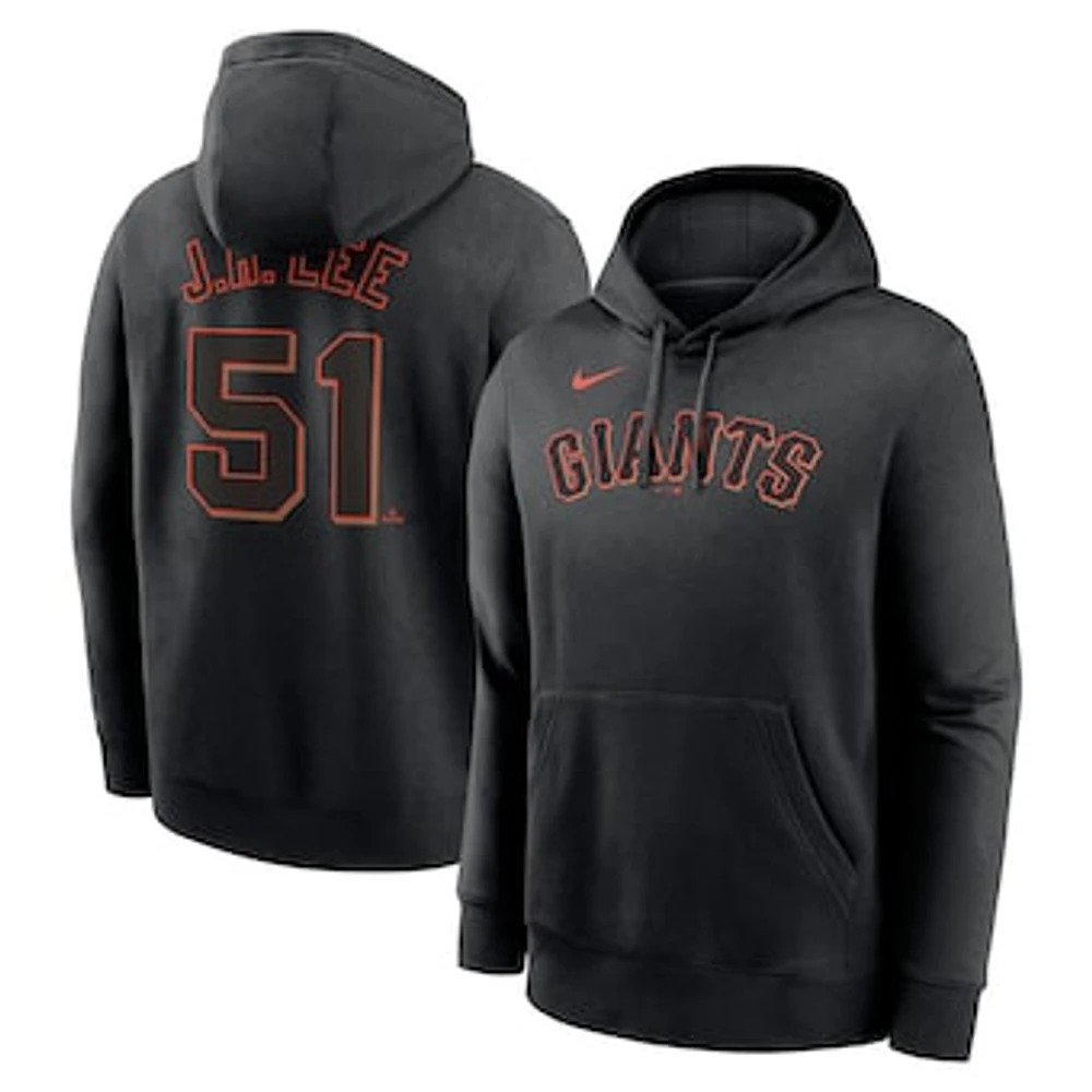 Men's Nike Jung Hoo Lee Black San Francisco Giants Player Name & Number Club Pullover Hoodie