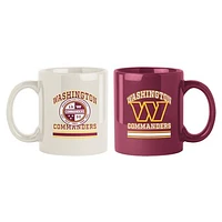 Washington Commanders 2-Pack 15oz. Checkered Wordmark Mug Set