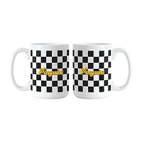 Pittsburgh Penguins 2-Pack 15oz. Checkered Wordmark Mug Set