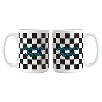 Jacksonville Jaguars 2-Pack 15oz. Checkered Wordmark Mug Set