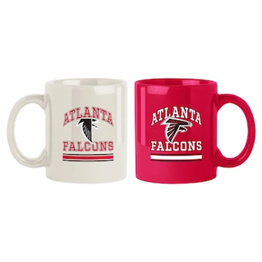 Atlanta Falcons 2-Pack 15oz. Checkered Wordmark Mug Set