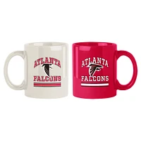 Atlanta Falcons 2-Pack 15oz. Checkered Wordmark Mug Set