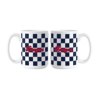 Texas Rangers 2-Pack 15oz. Checkered Wordmark Mug Set