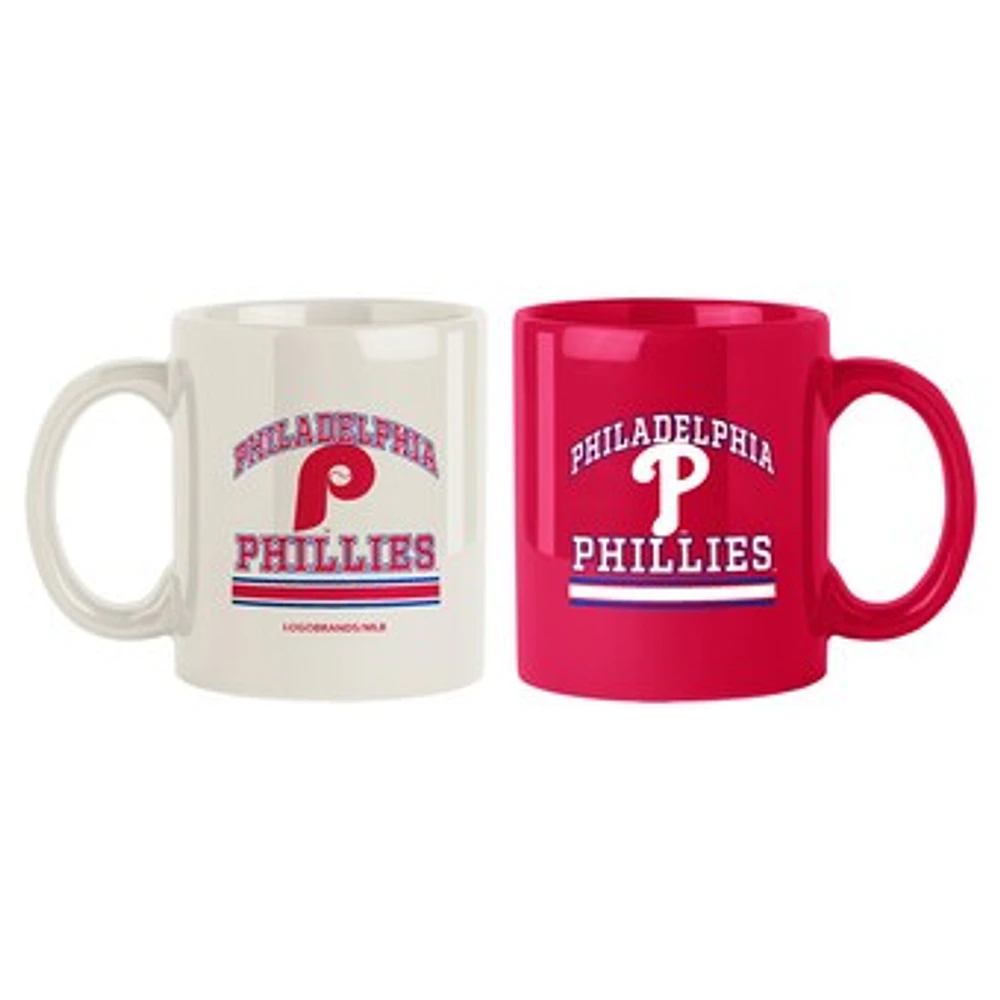 Philadelphia Phillies 2-Pack 15oz. Checkered Wordmark Mug Set