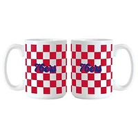 Philadelphia 76ers 2-Pack 15oz. Checkered Wordmark Mug Set