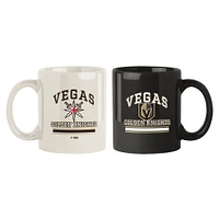 Vegas Golden Knights 2-Pack 15oz. Checkered Wordmark Mug Set