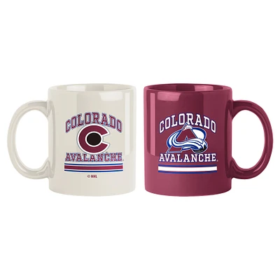 Colorado Avalanche 2-Pack 15oz. Checkered Wordmark Mug Set