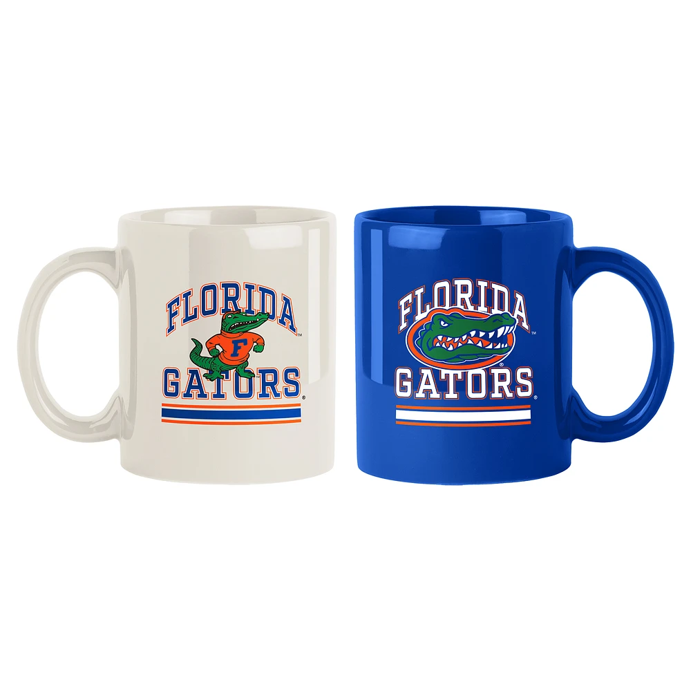 Florida Gators 2-Pack 15oz. Checkered Wordmark Mug Set