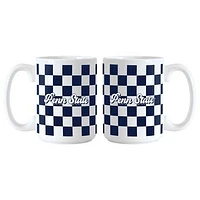 Penn State Nittany Lions 2-Pack 15oz. Checkered Wordmark Mug Set