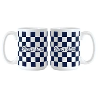 Penn State Nittany Lions 2-Pack 15oz. Checkered Wordmark Mug Set