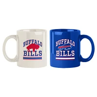 Buffalo Bills 2-Pack 15oz. Checkered Wordmark Mug Set