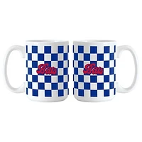 Buffalo Bills 2-Pack 15oz. Checkered Wordmark Mug Set