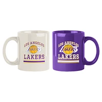 Los Angeles Lakers 2-Pack 15oz. Checkered Wordmark Mug Set