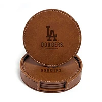 Los Angeles Dodgers 4-Pack Faux Leather Coaster Set