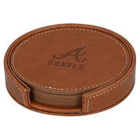 Atlanta Braves 4-Pack Faux Leather Coaster Set