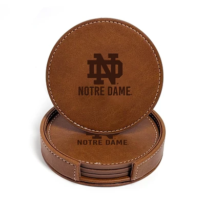 Notre Dame Fighting Irish 4-Pack Faux Leather Coaster Set