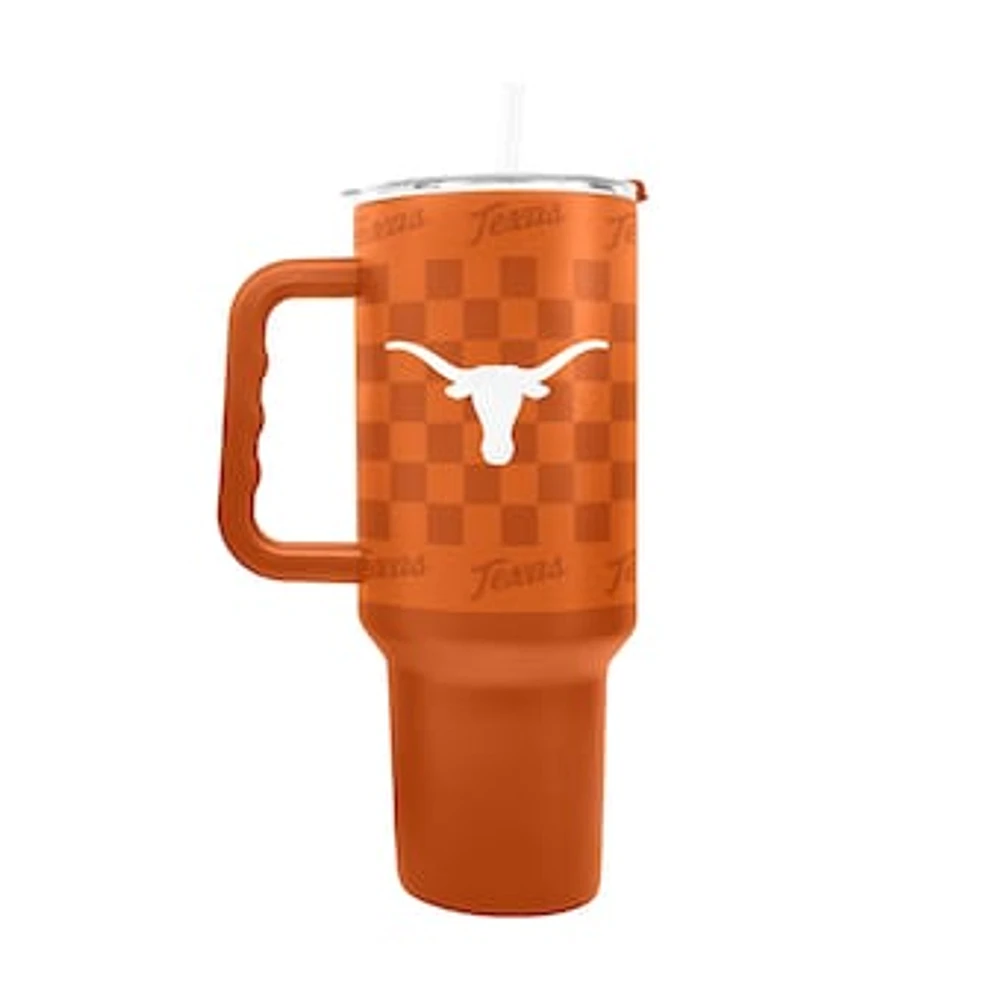 Texas Longhorns 40oz. Checkered Stainless Steel Tumbler