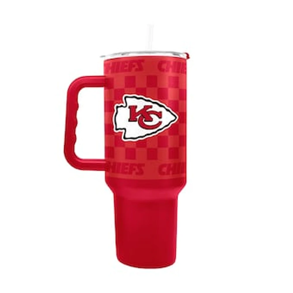 Kansas City Chiefs 40oz Checkered Stainless Steel Tumbler