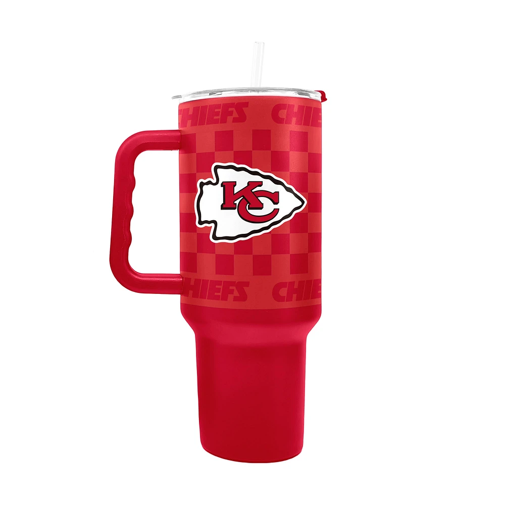 Kansas City Chiefs 40oz Checkered Stainless Steel Tumbler