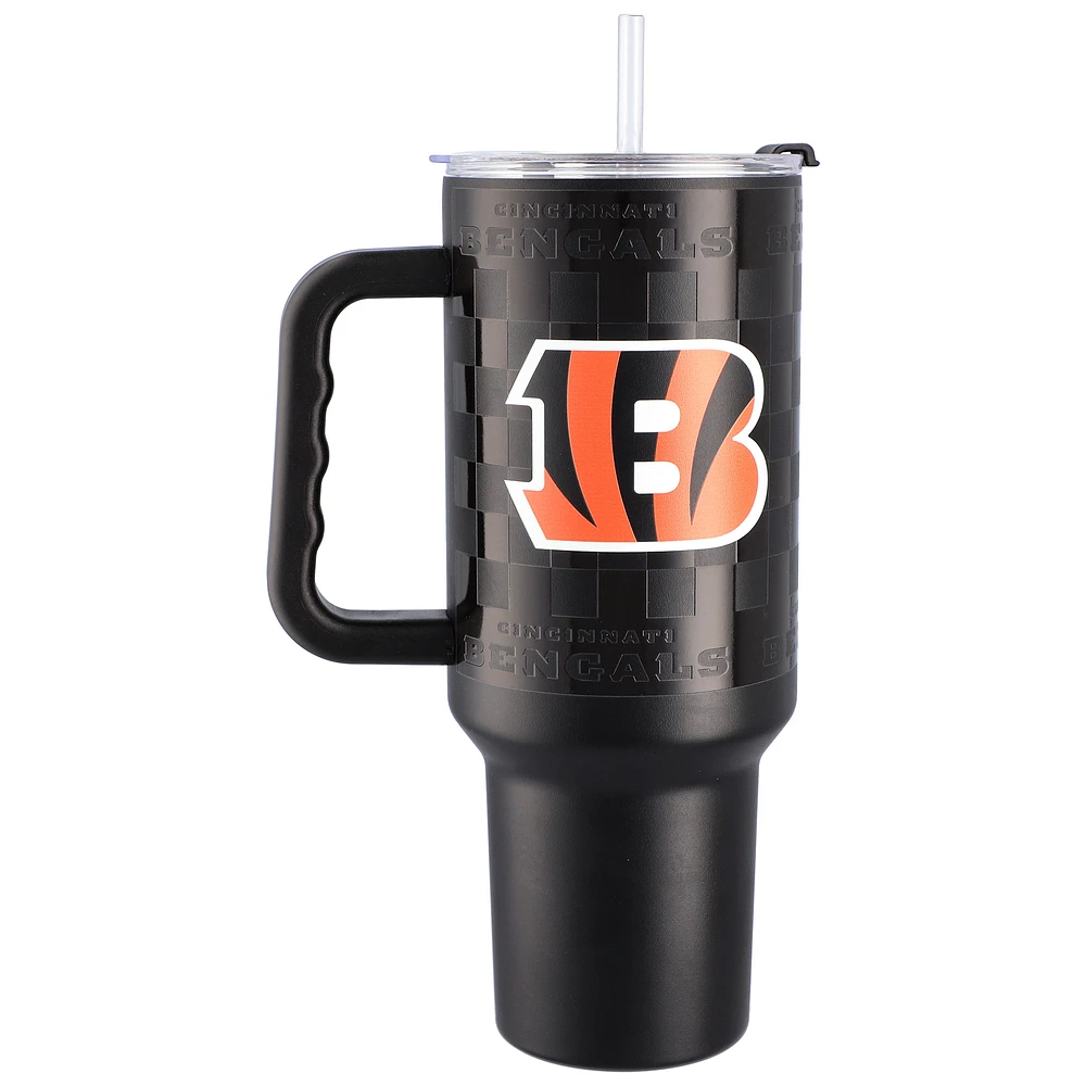 Cincinnati Bengals 40oz. Checkered Stainless Steel Tumbler